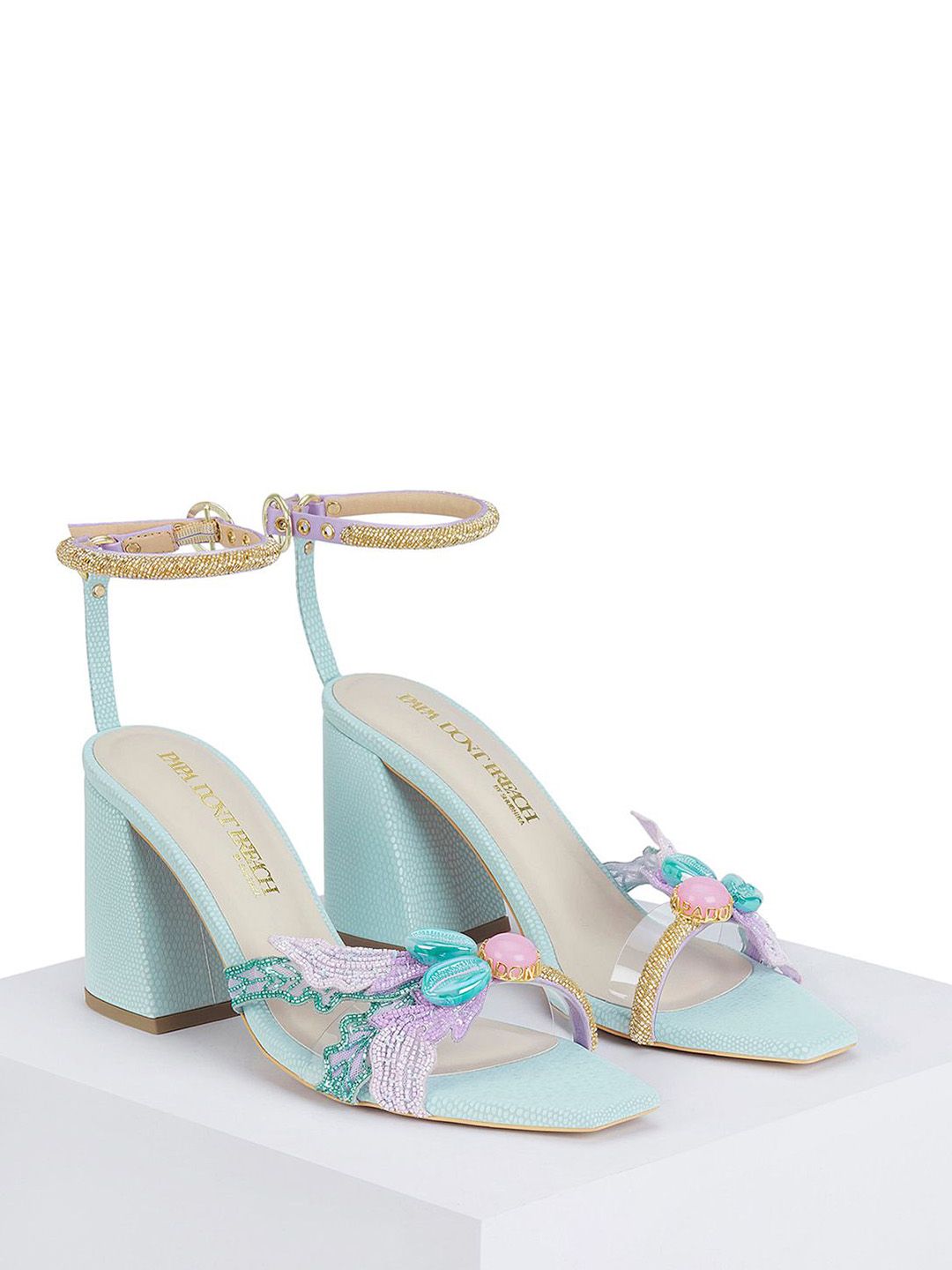 Papa Don't Preach Printed Leather Block Pumps with Bows-image-3