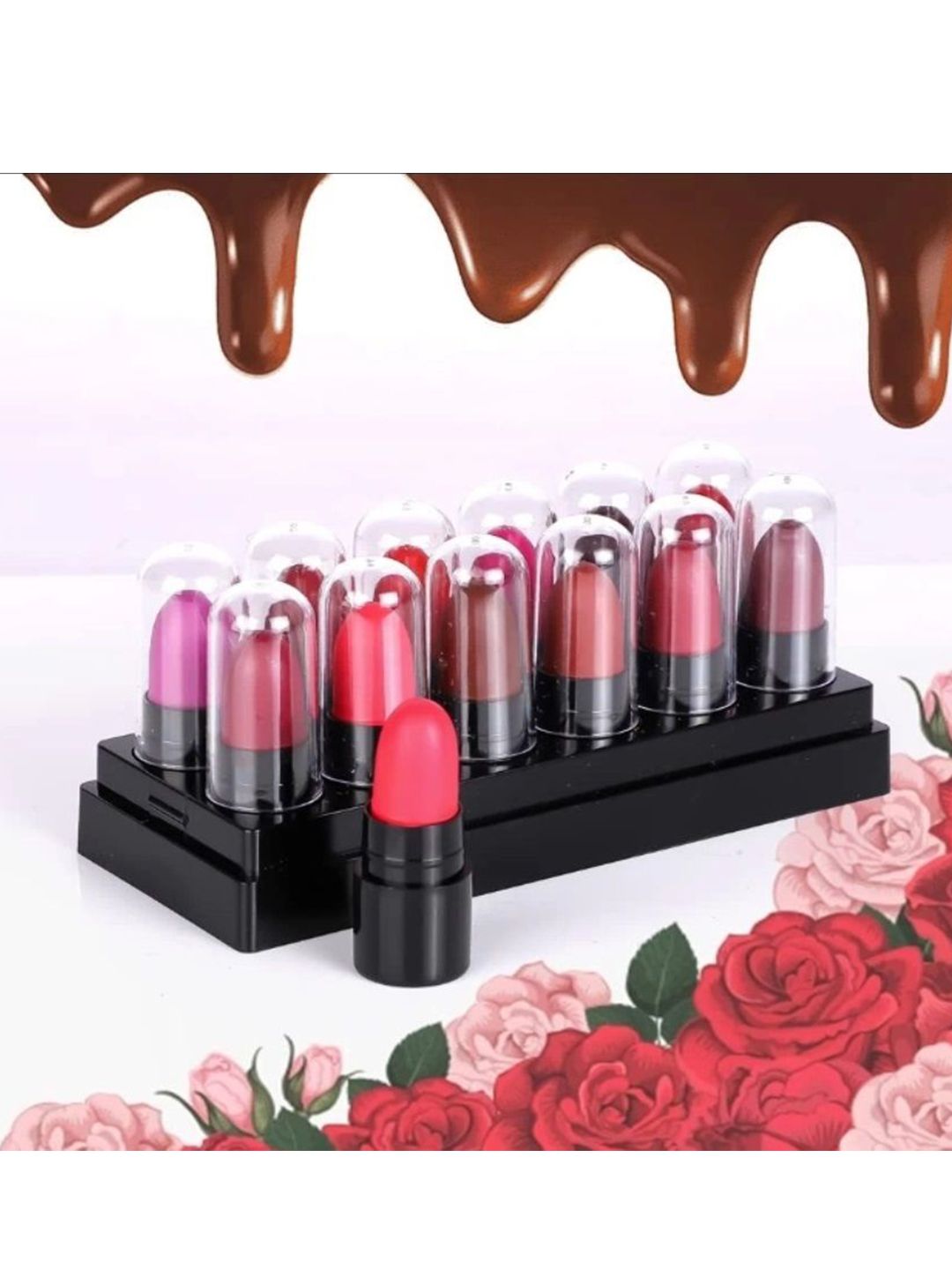 YELGO Multicolor Set Of 12 Matte Lipstick-image-5