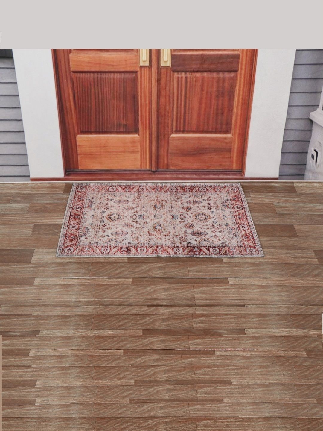 BELLA TRUE Red Printed Anti-Skid Doormats-image-1