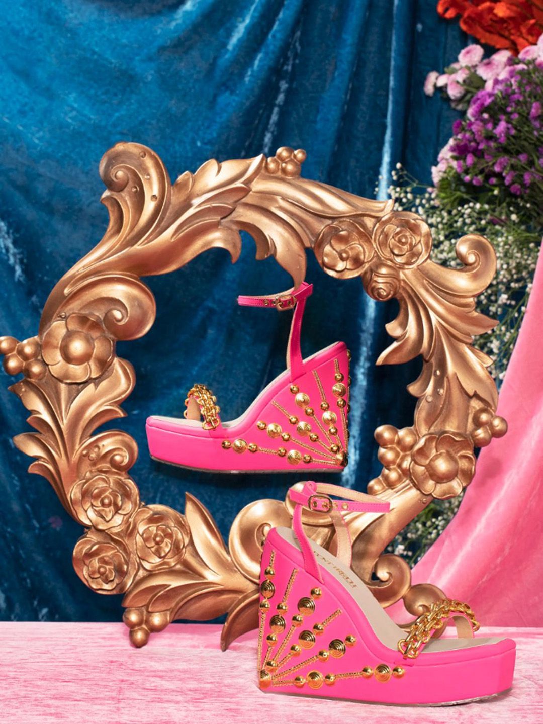 Papa Don't Preach Textured PU Block Mules with Bows-image-41