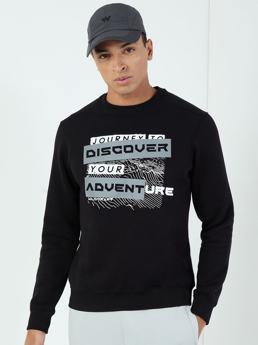 Wildcraft Men Typography Printed Round Neck Cotton Pullover Sweatshirt-picture-28
