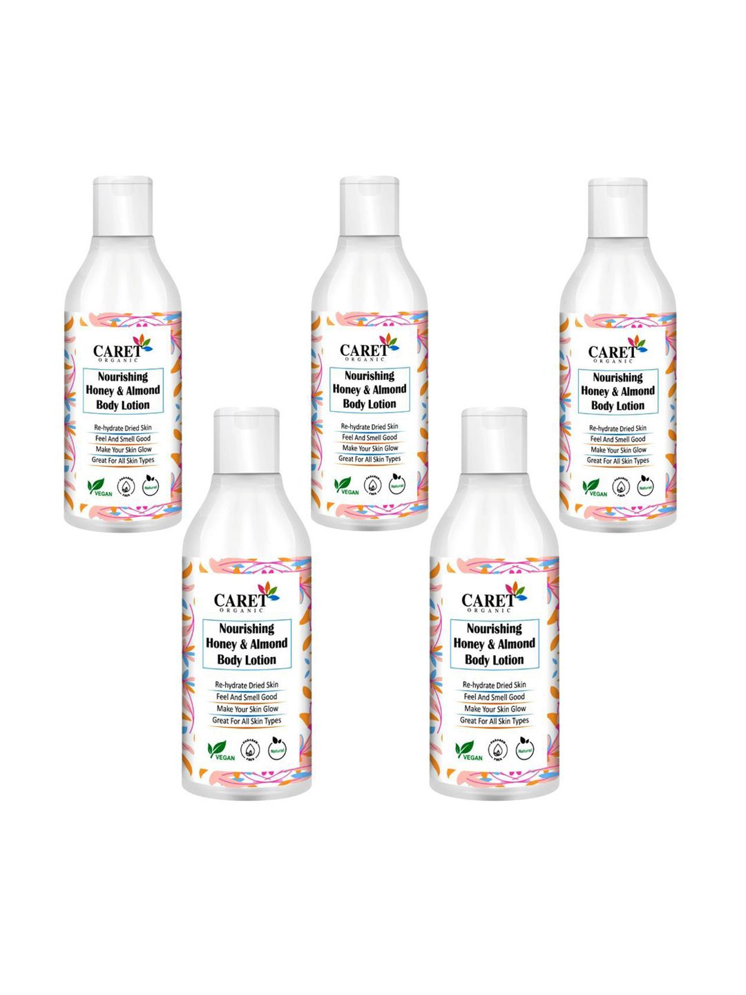 CARET ORGANIC Set Of 5 Nourishing Honey & Almond Body Lotion - 250 ml Each-image-30