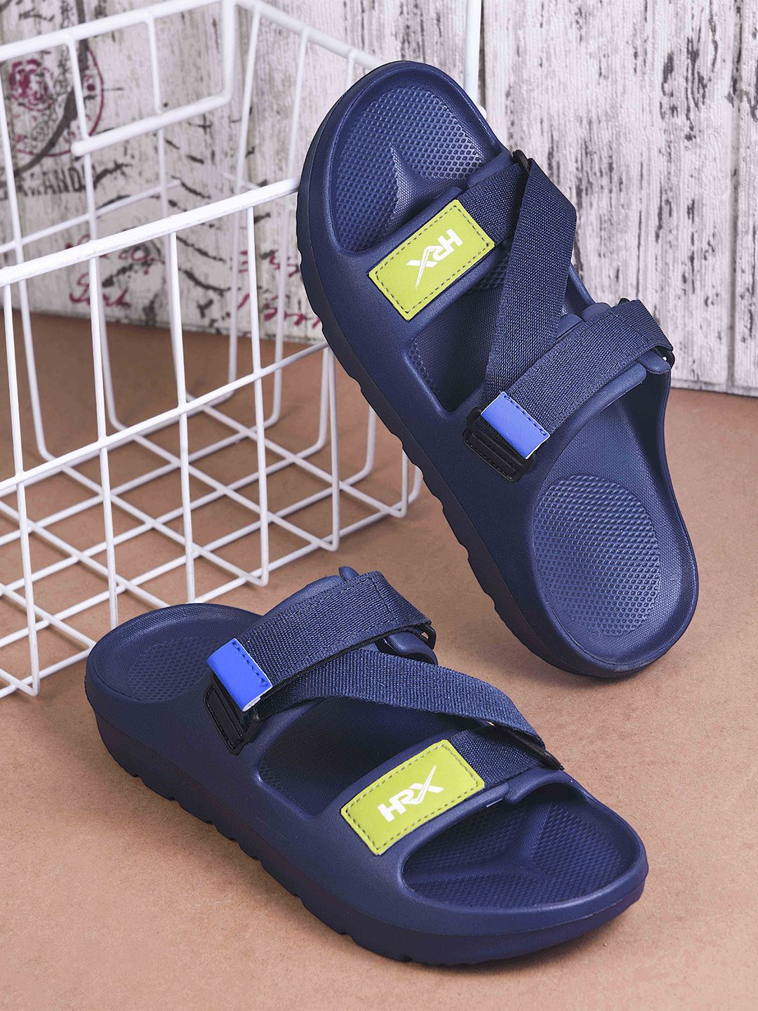 HRX by Hrithik Roshan Men Rubber Sliders-image-5