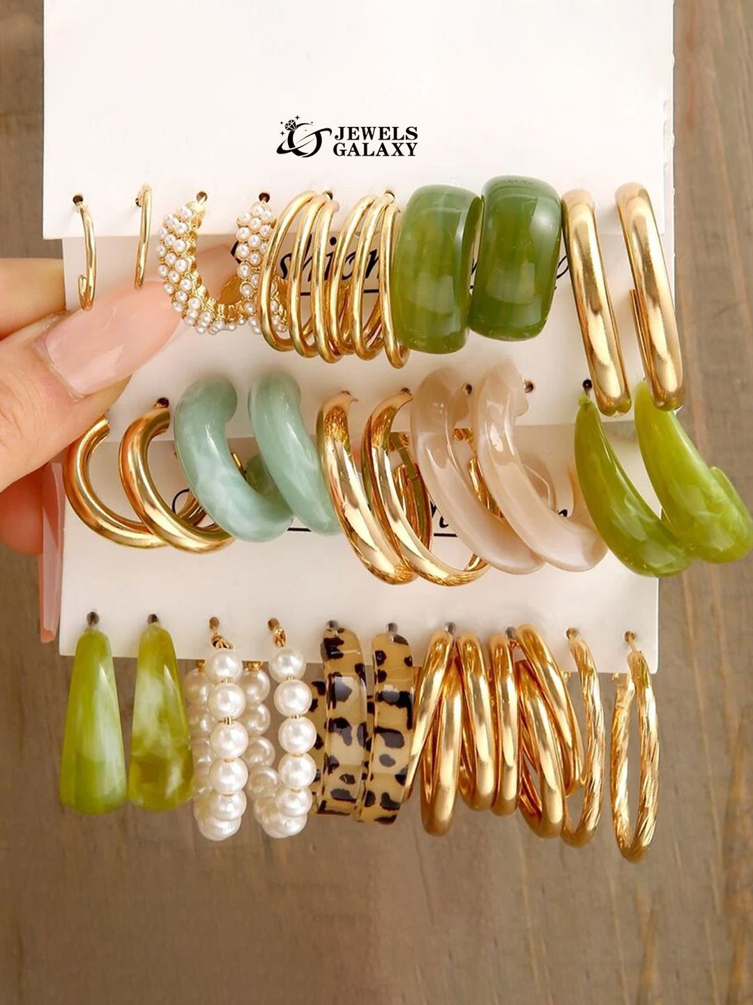 Jewels Galaxy Contemporary Half Hoop Earrings-image-24