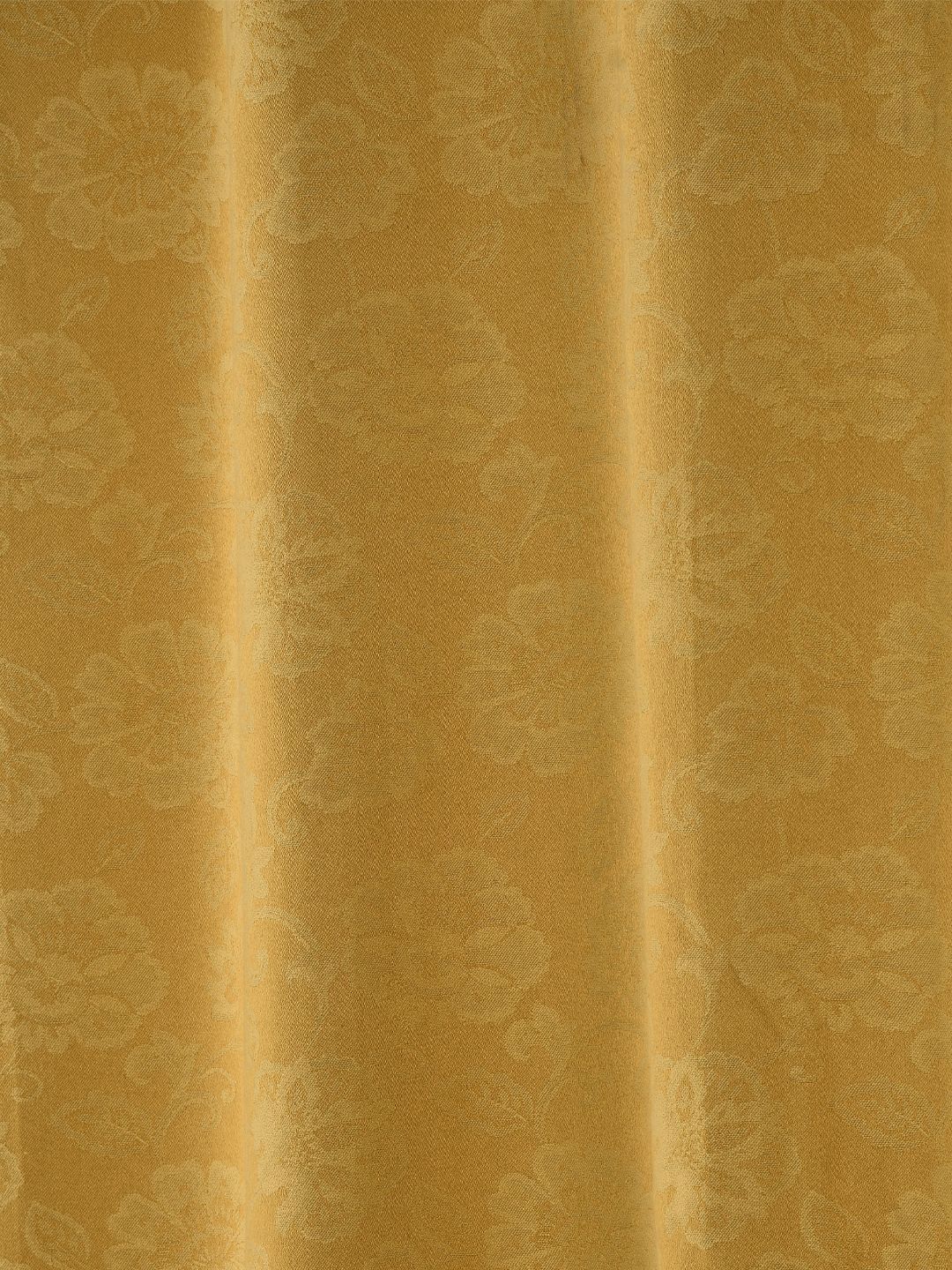 Saral Home Yellow Floral Room Darkening Window Curtain-picture-32