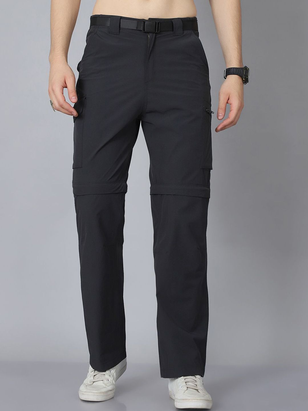 HOUSE OF VEDAS Men Comfort Convertible Cargos Trousers-picture-31