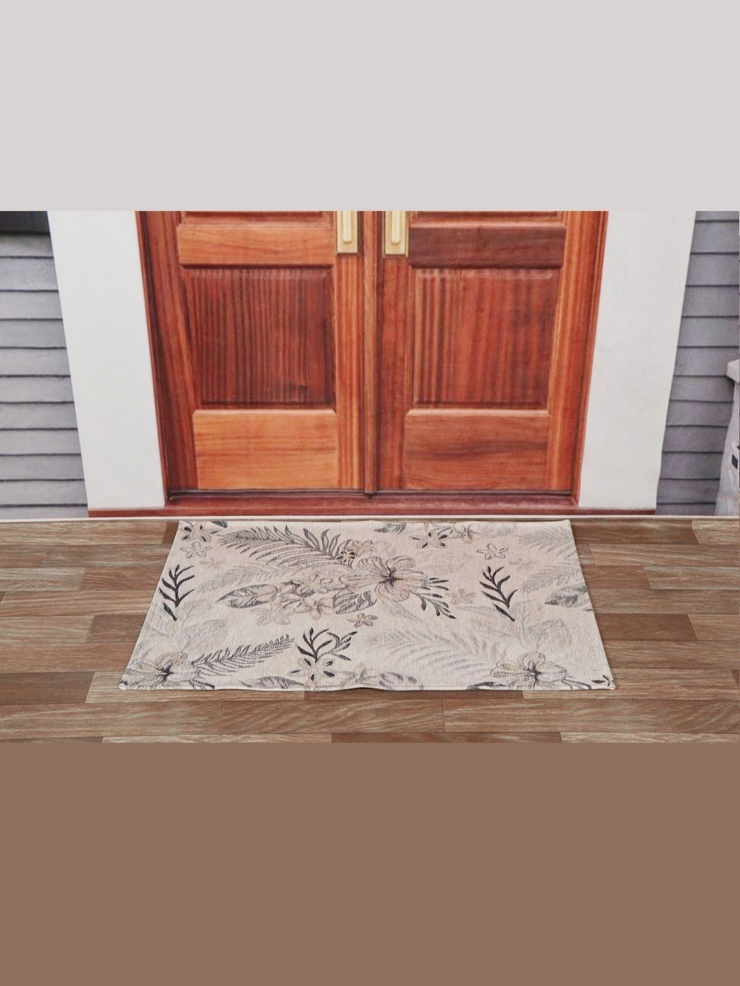 BELLA TRUE Beige & Grey Printed Anti-Skid Doormat-picture-7