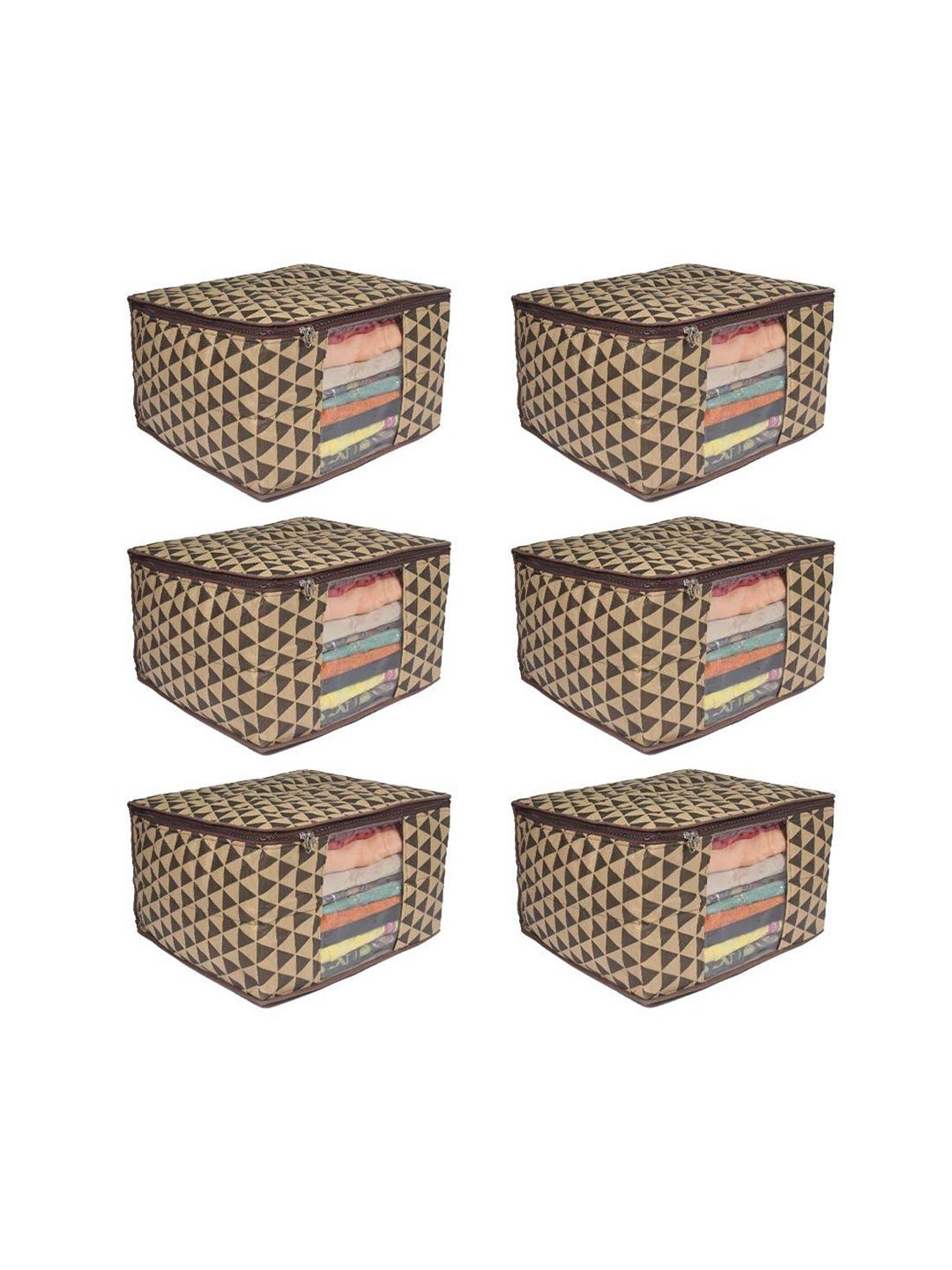 prettykrafts Beige Set of 6 Regular Drawer Organiser Organisers-picture-13