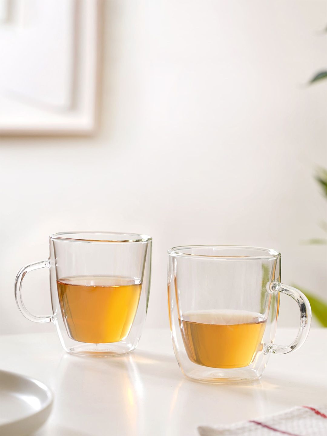 Nestasia Transparent 2 Pieces Glass Double Wall Cups 280 ml Each-picture-33