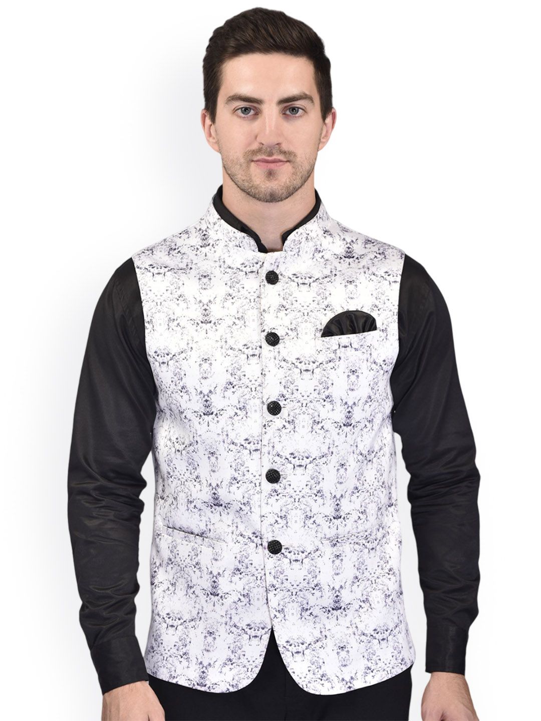 PRINTCULTR Printed Woven Nehru Jacket-picture-24