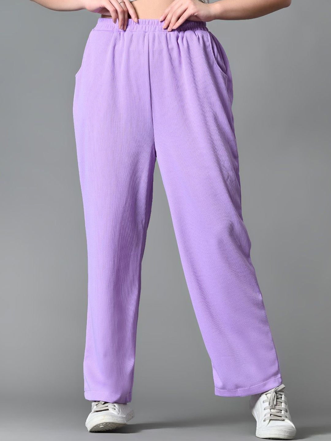 The Roadster Lifestyle Co High-Rise Loose Fit Wide Leg Trousers-picture-32