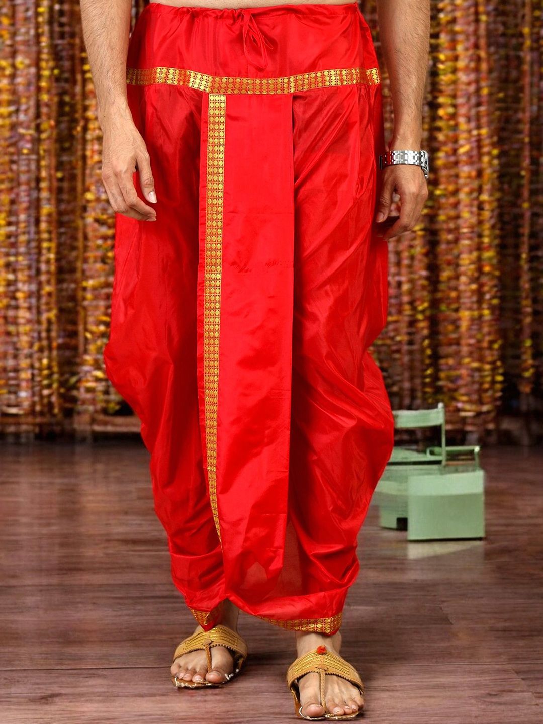 TATTVA Men Scarlet Dhoti-picture-35