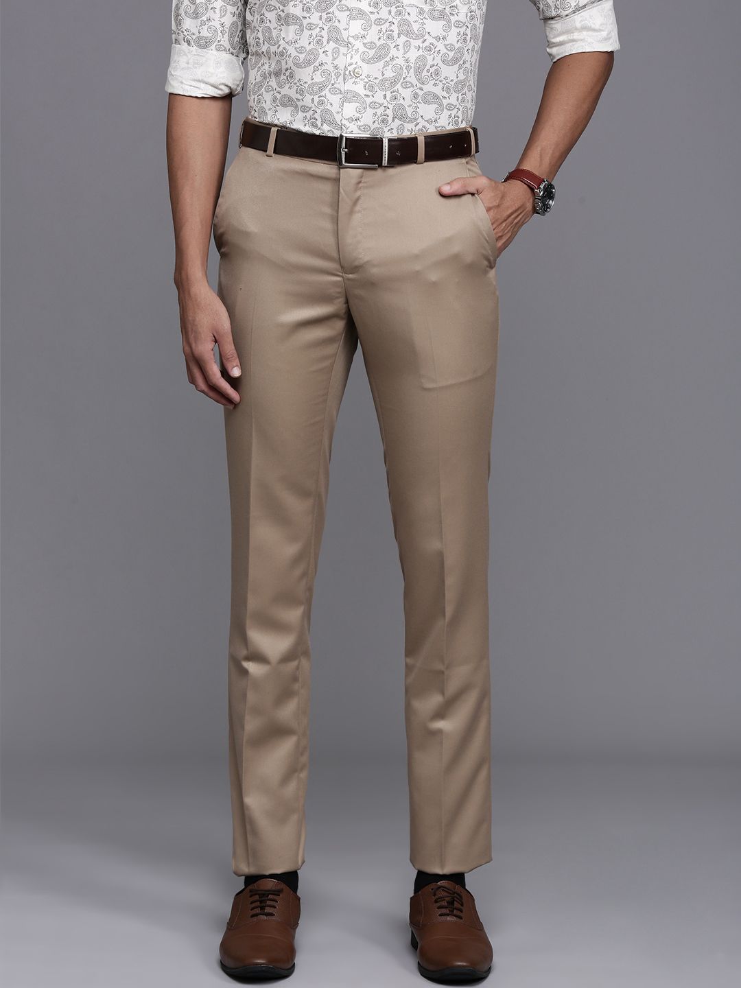 Raymond Men Slim Fit Formal Trousers-picture-40