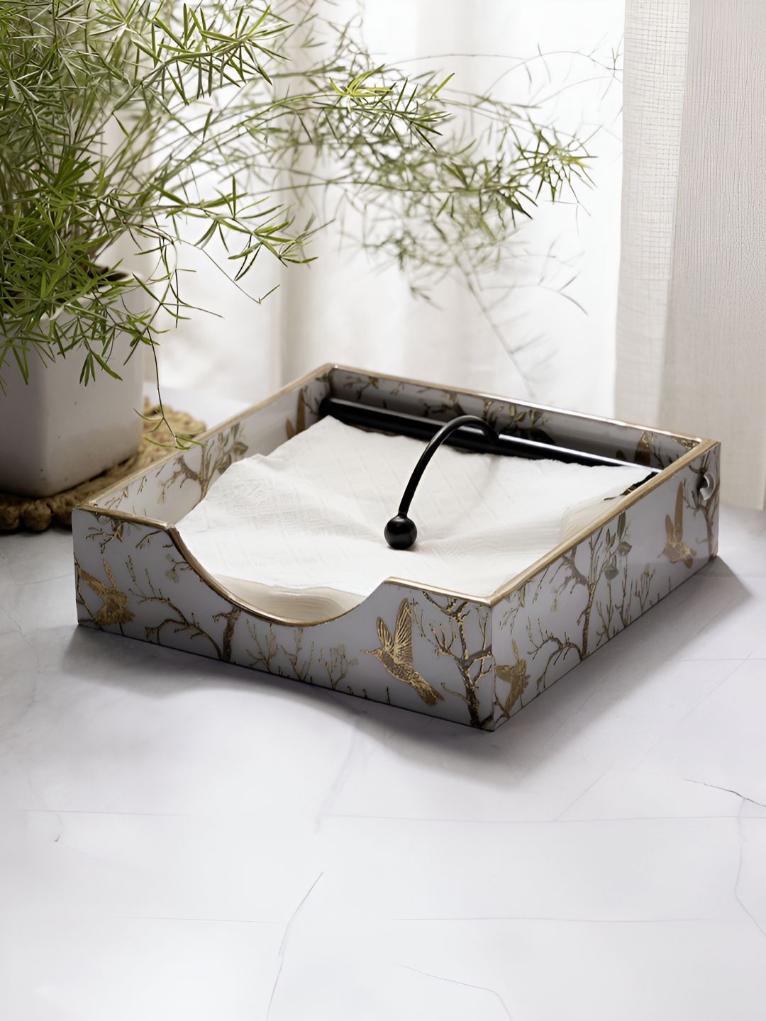 DULI White Printed Tissue Holders-picture-21