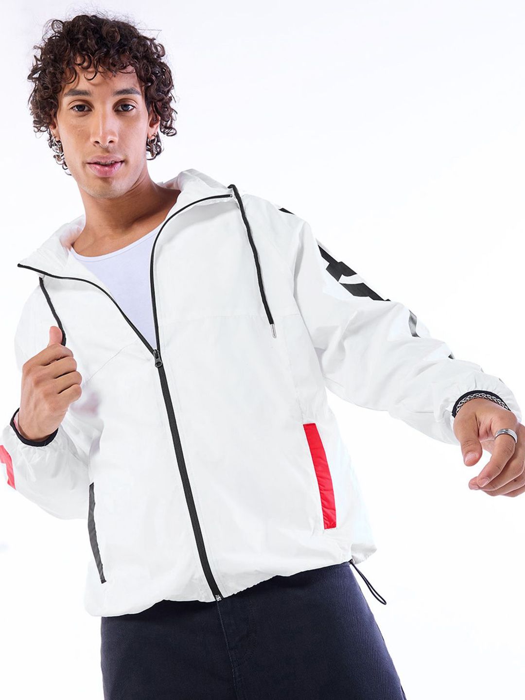 Bewakoof Air 1.0 Men Typography Oversized Windcheater Jacket-picture-43