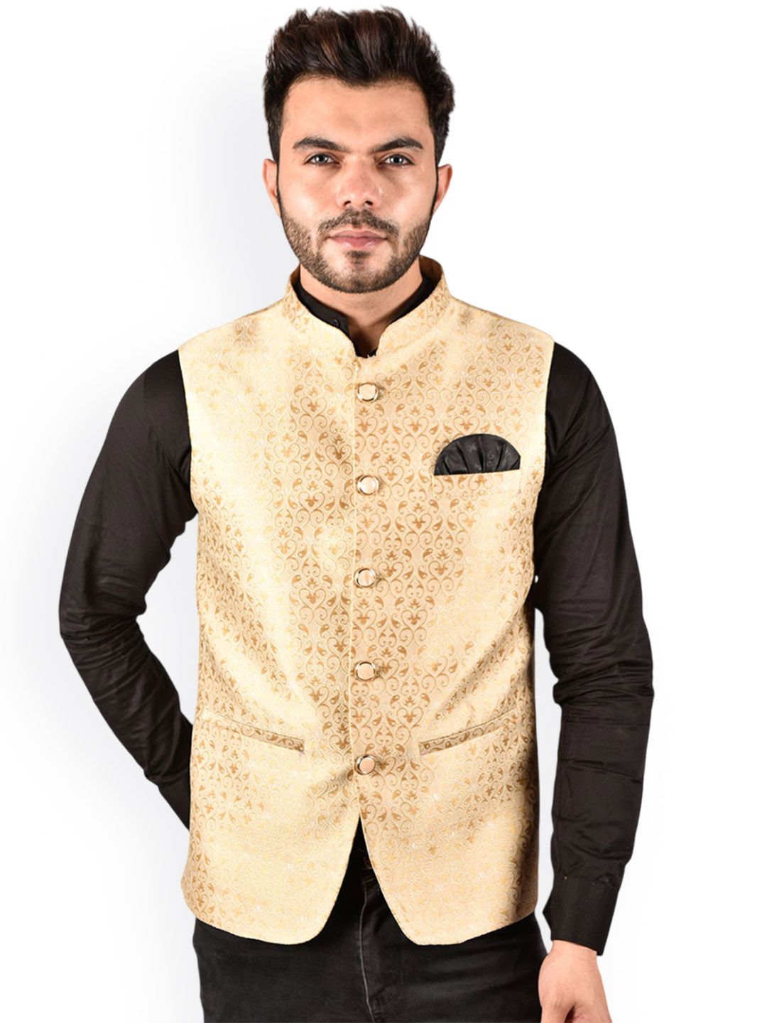 PRINTCULTR Printed Woven Nehru Jacket-picture-21