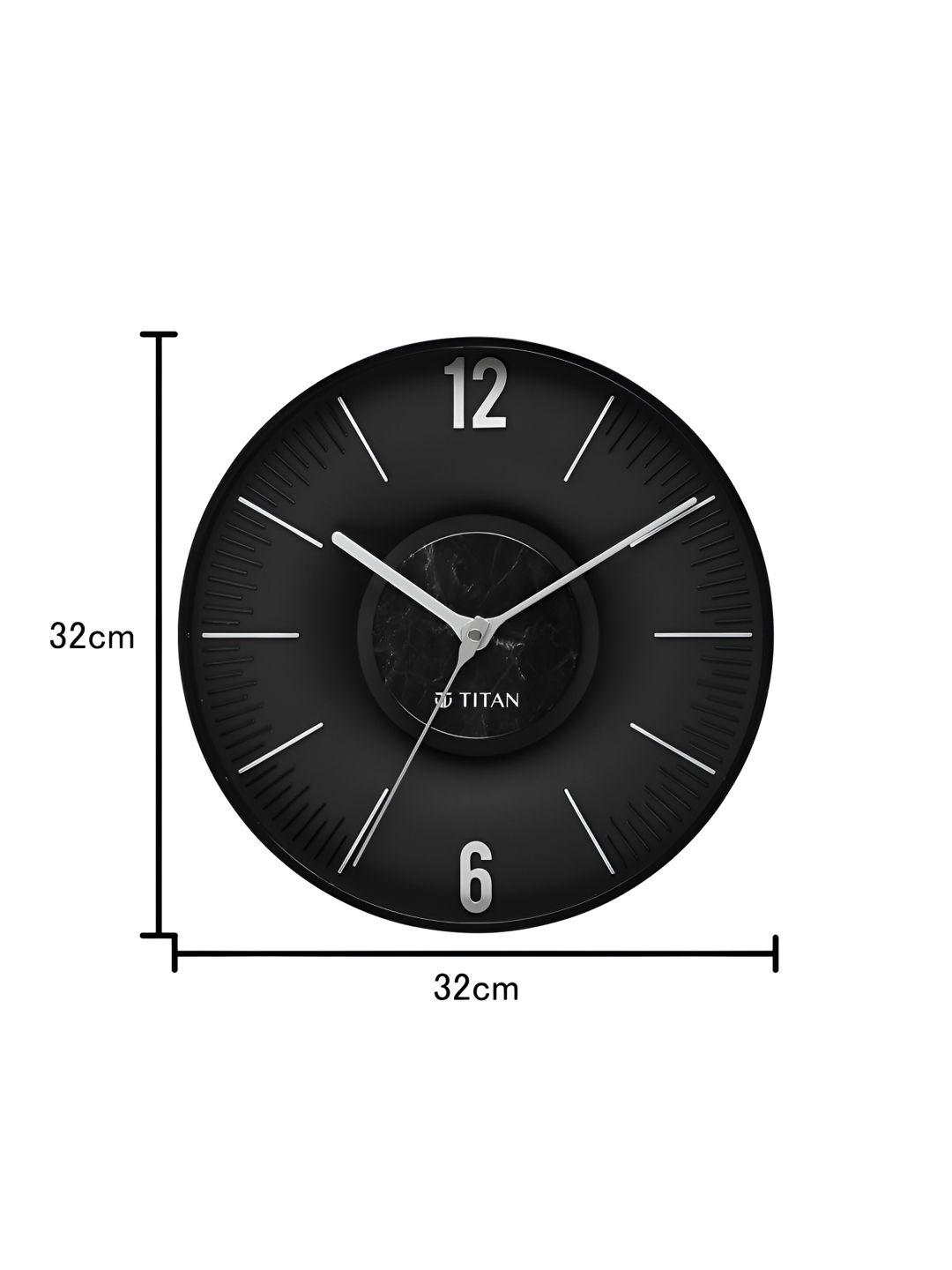 Titan Black & White Textured Contemporary Wall Clock-image-28