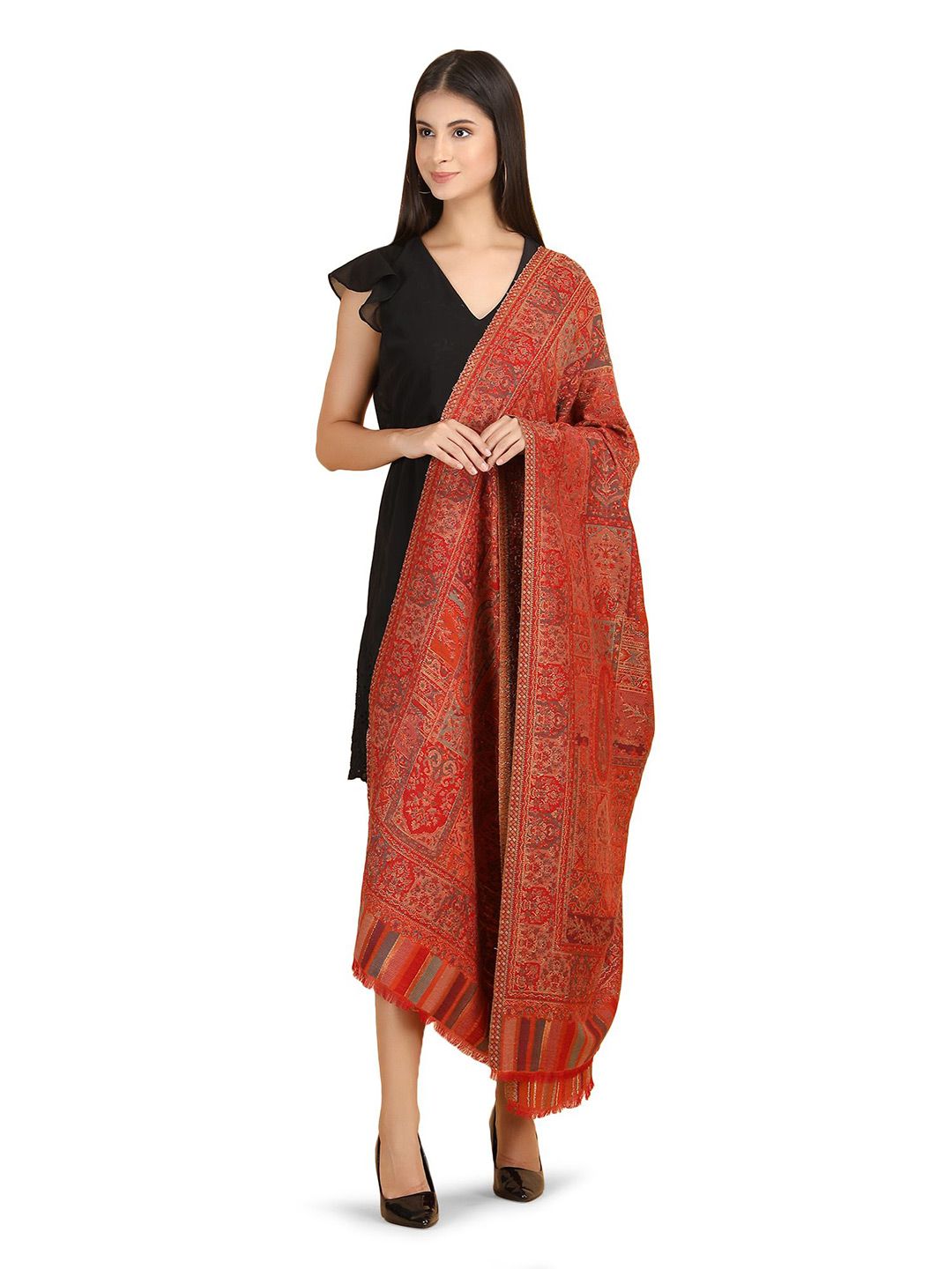 Stole & Yarn Unisex Woven Design Stole-picture-15