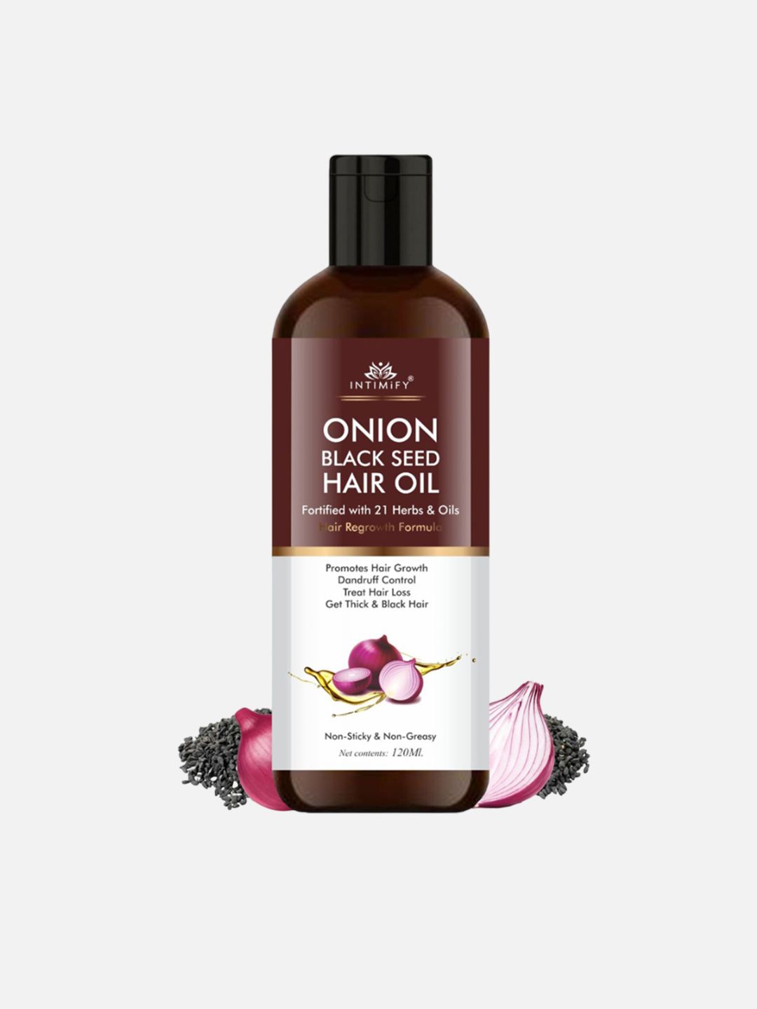 INTIMIFY Anti Hair Fall Onion Black Seed Hair Oil-120 ml-picture-39