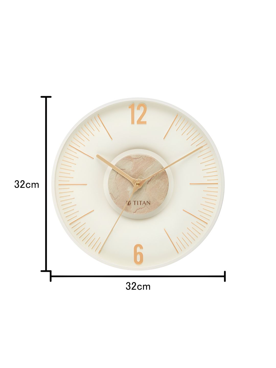 Titan Off White & Gold-Toned Embellished Traditional Wall Clock-picture-41