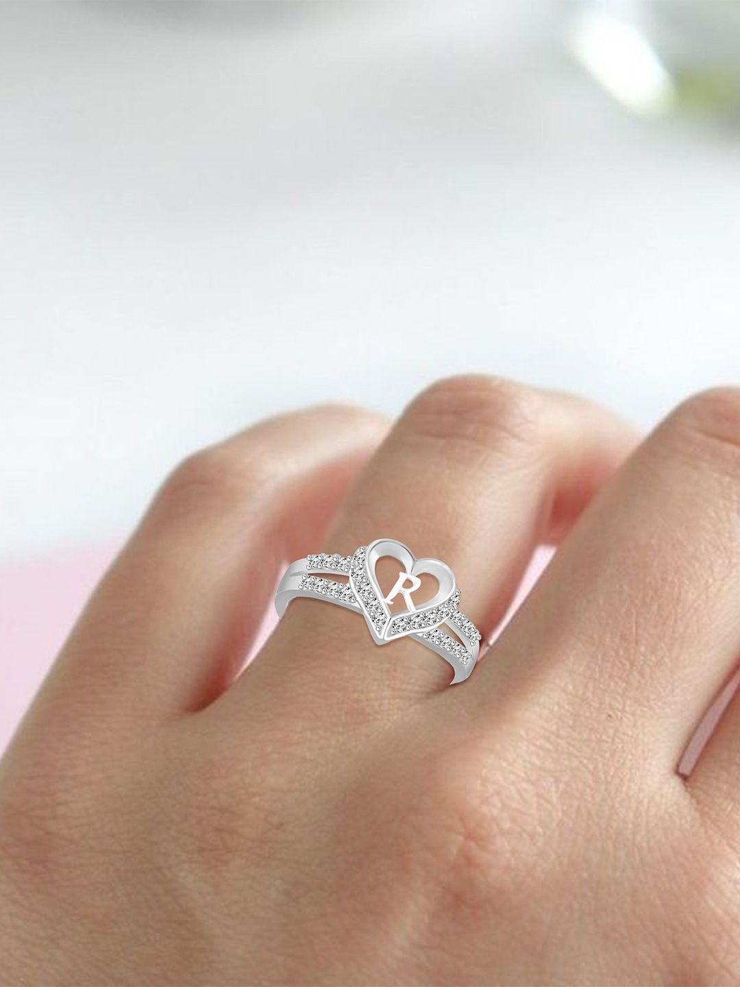 Lila Silver Plated AD Studded Adjustable Finger Ring-picture-11