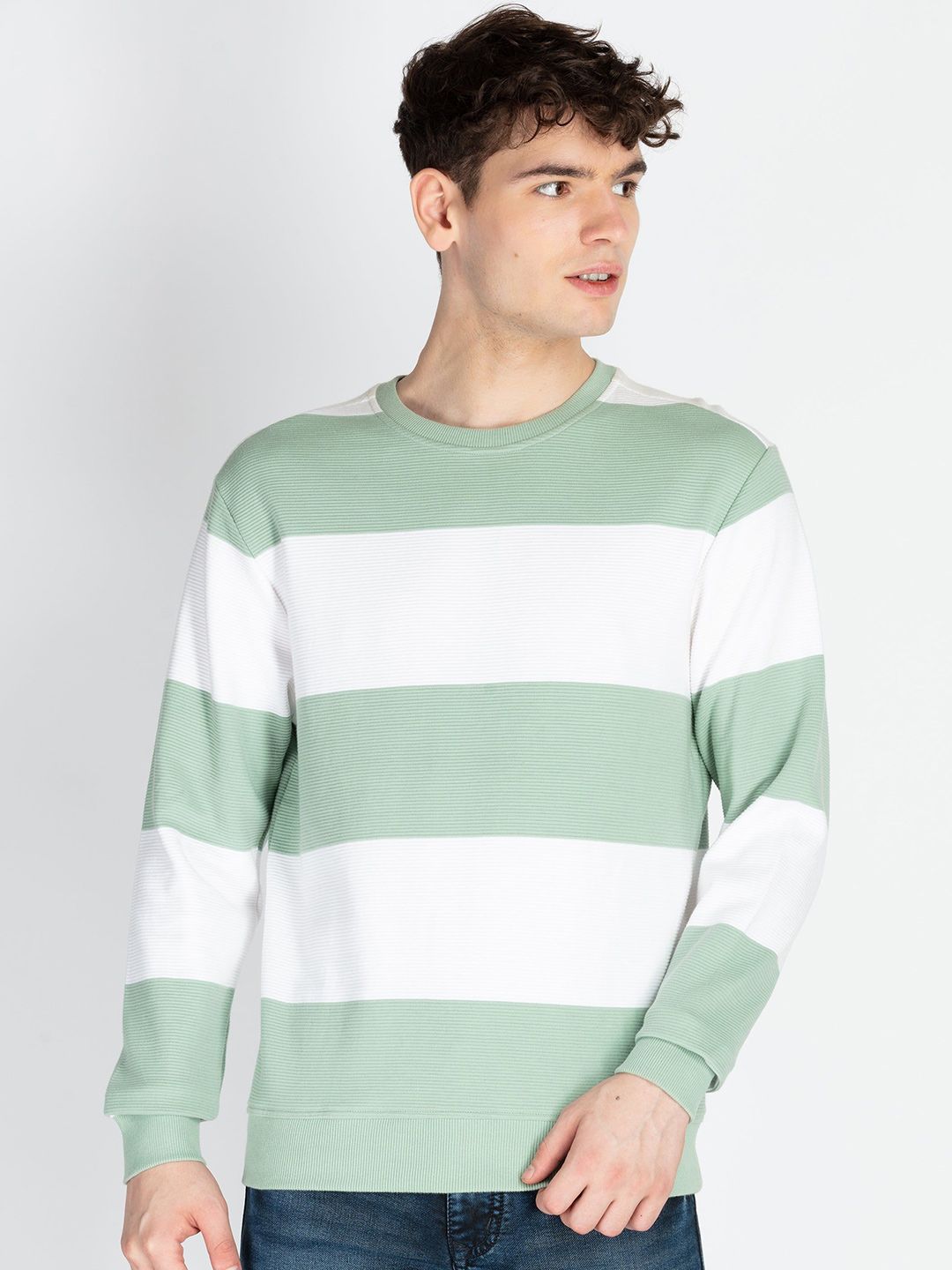 Status Quo Men Striped Hooded Sweatshirt-picture-34