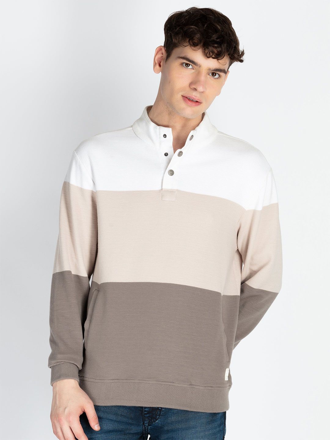 Status Quo Men Striped Hooded Sweatshirt-picture-16