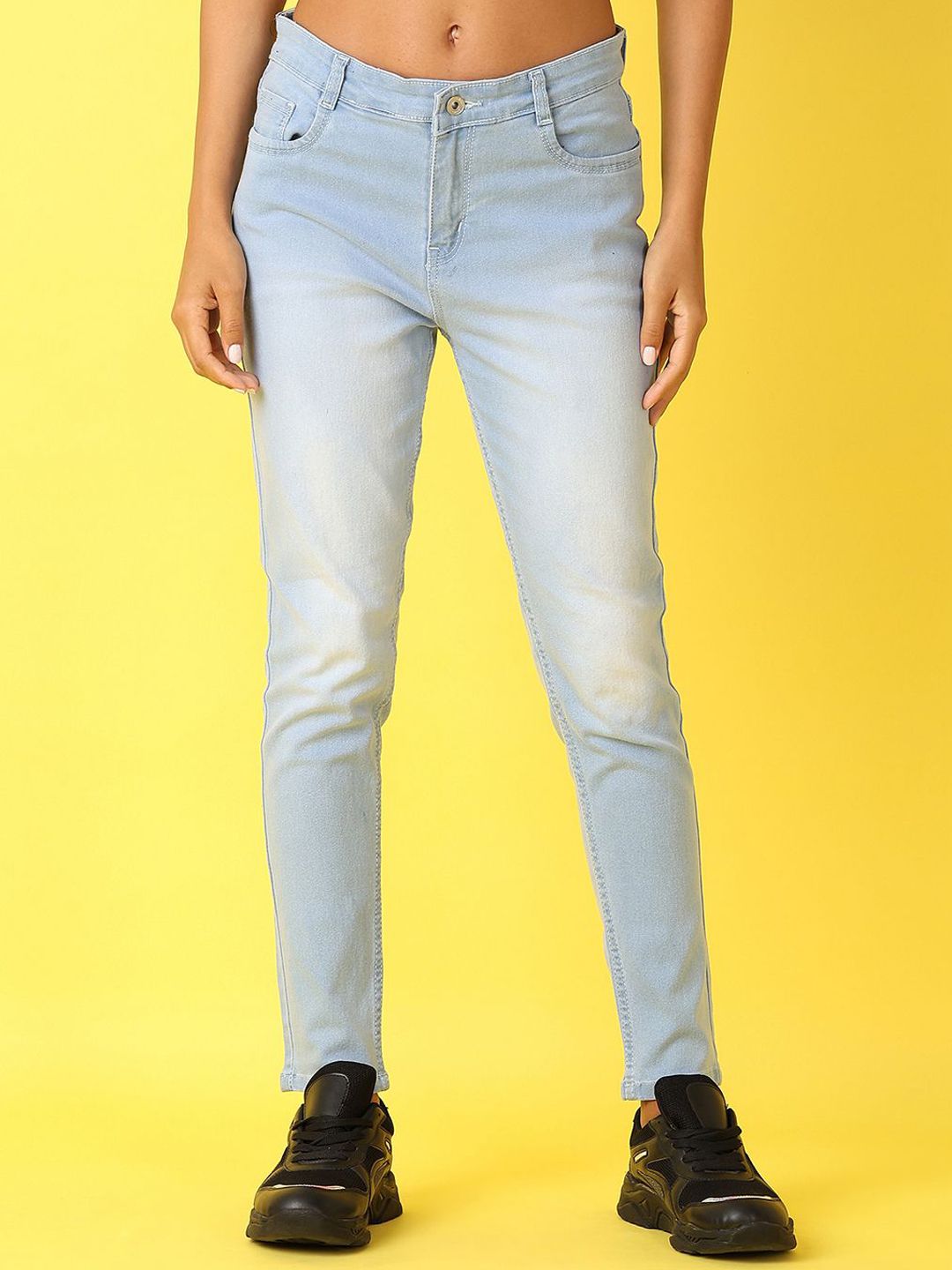 V-Mart Women Mid-Rise Skinny Fit Jeans-image-4