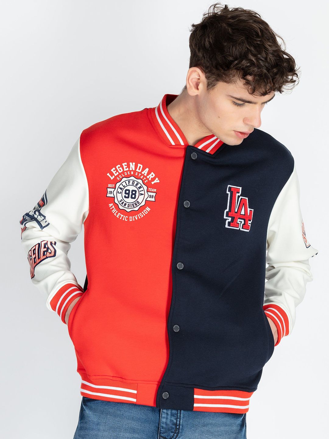 Status Quo Men Colourblocked Sweatshirt-picture-31