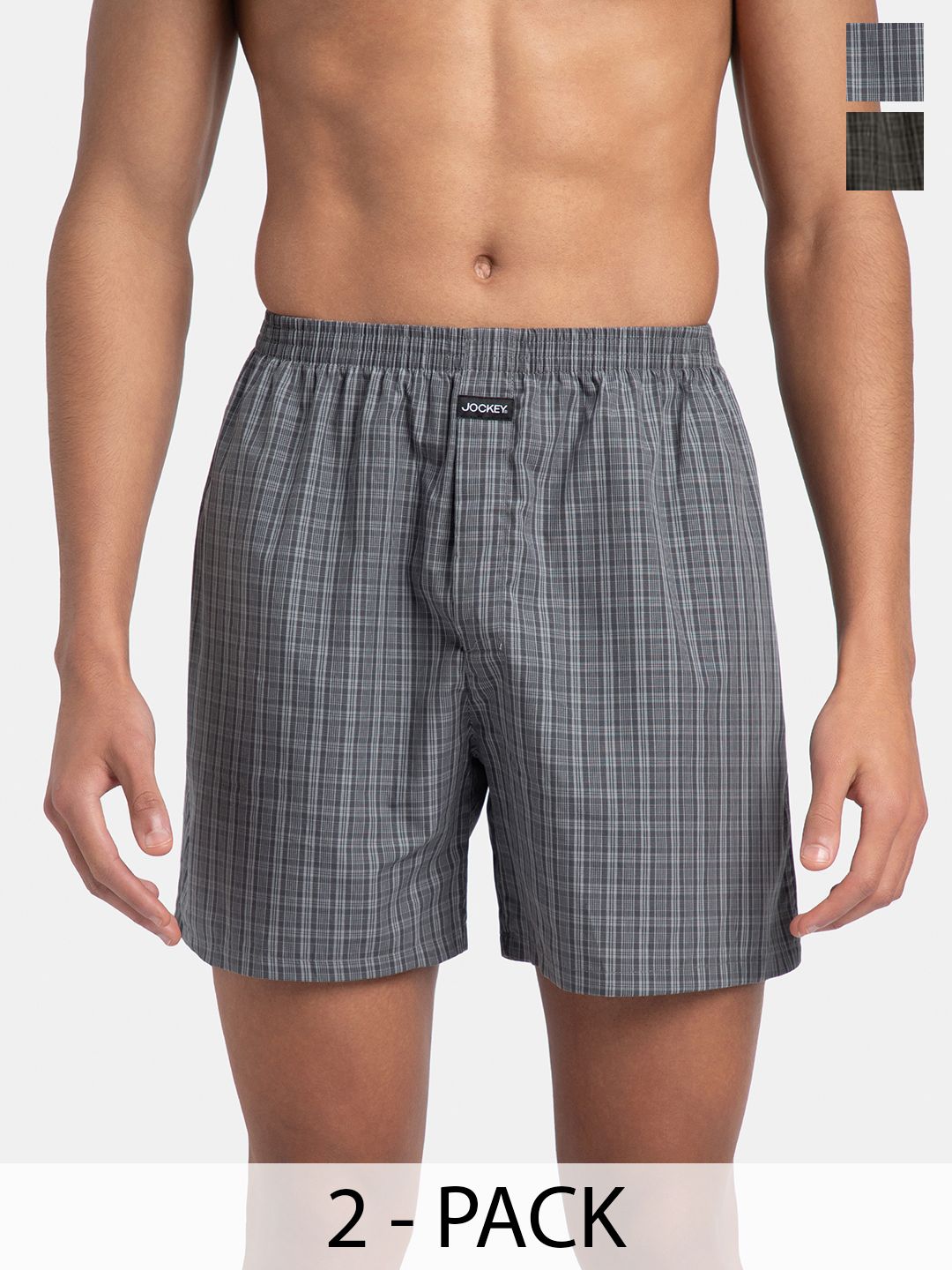 Jockey Men Checked Sports Shorts Technology-picture-23