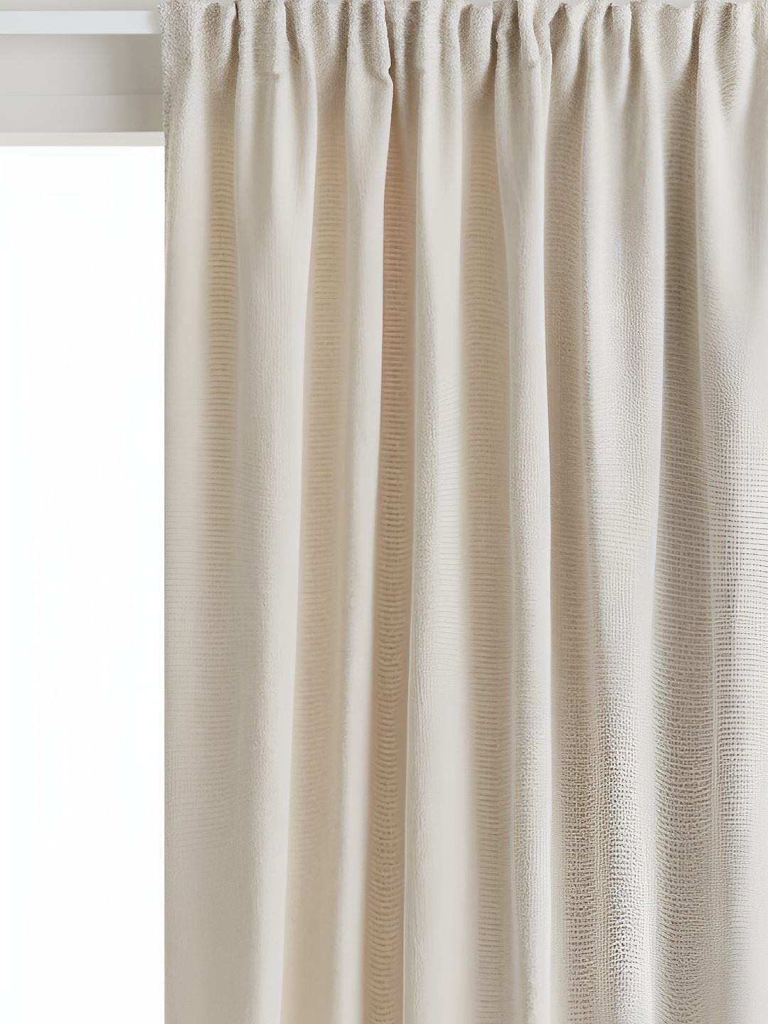 H&M Beige 1-Pack Wide Boucl Curtain Length-picture-28