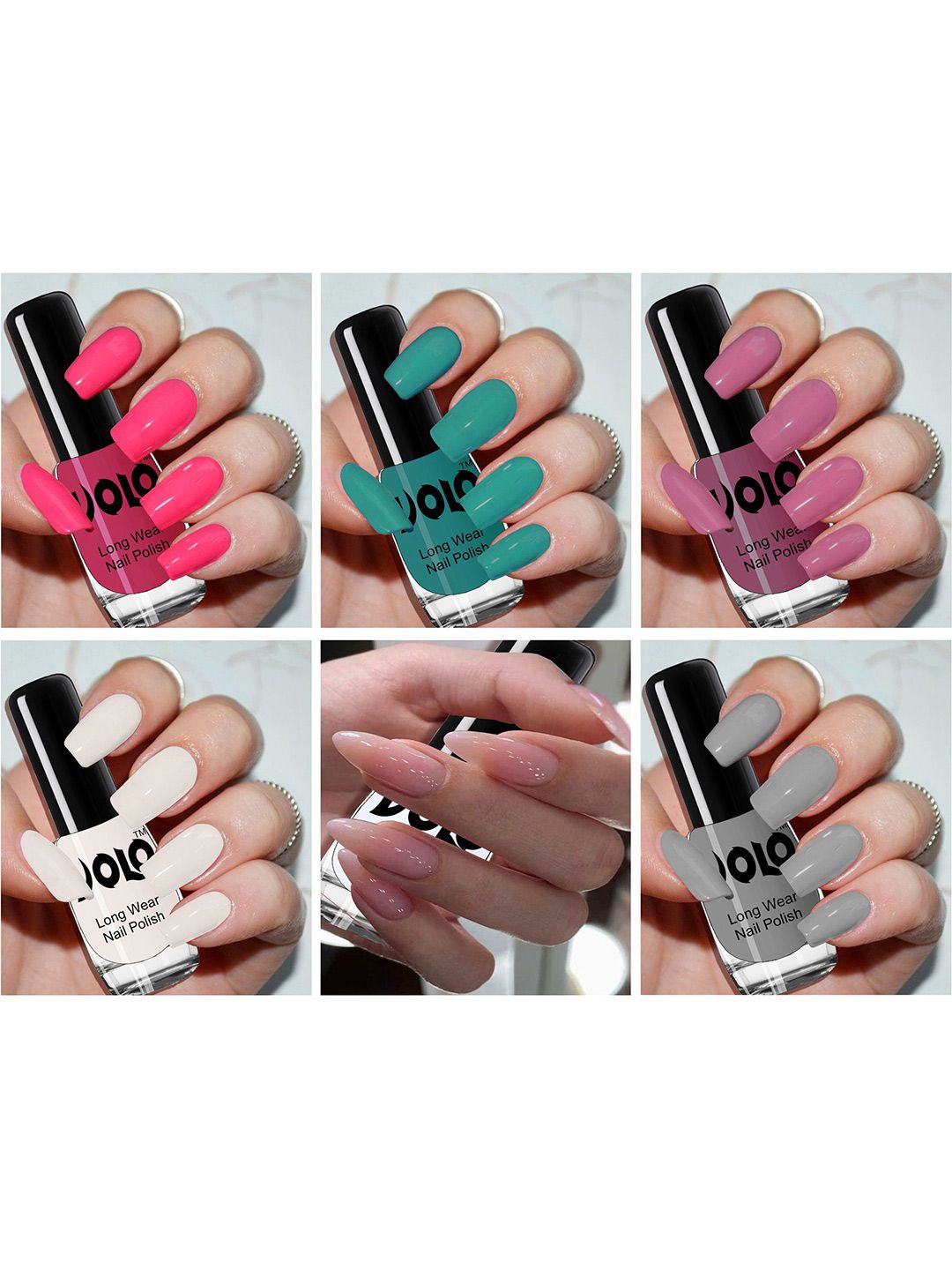 VOLO Set Of 6 Perfection Shine Nail Polish - 5 ml Each -VT-075-picture-17