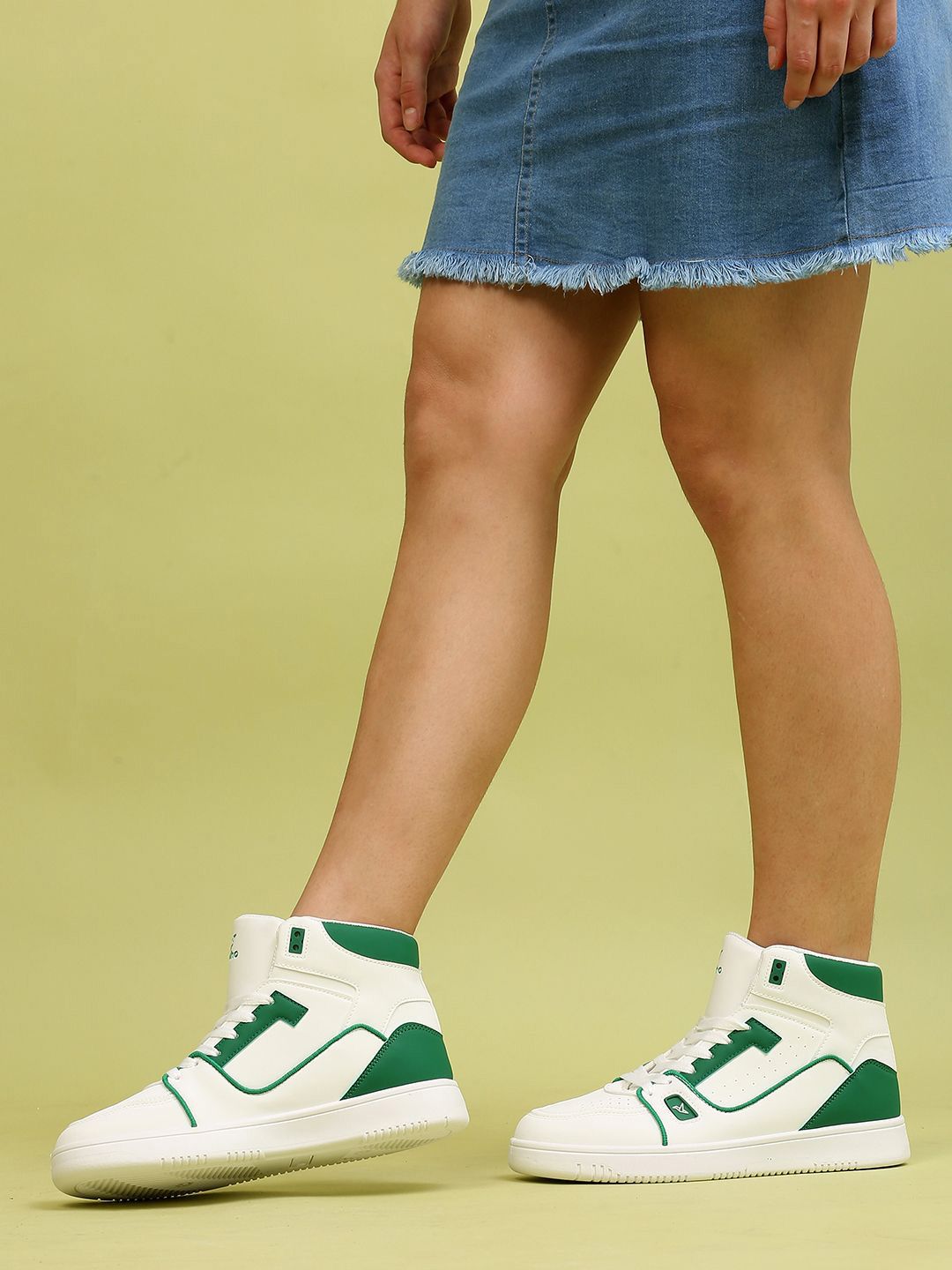 yoho Women Colourblocked PU High-Top Sneakers-picture-16