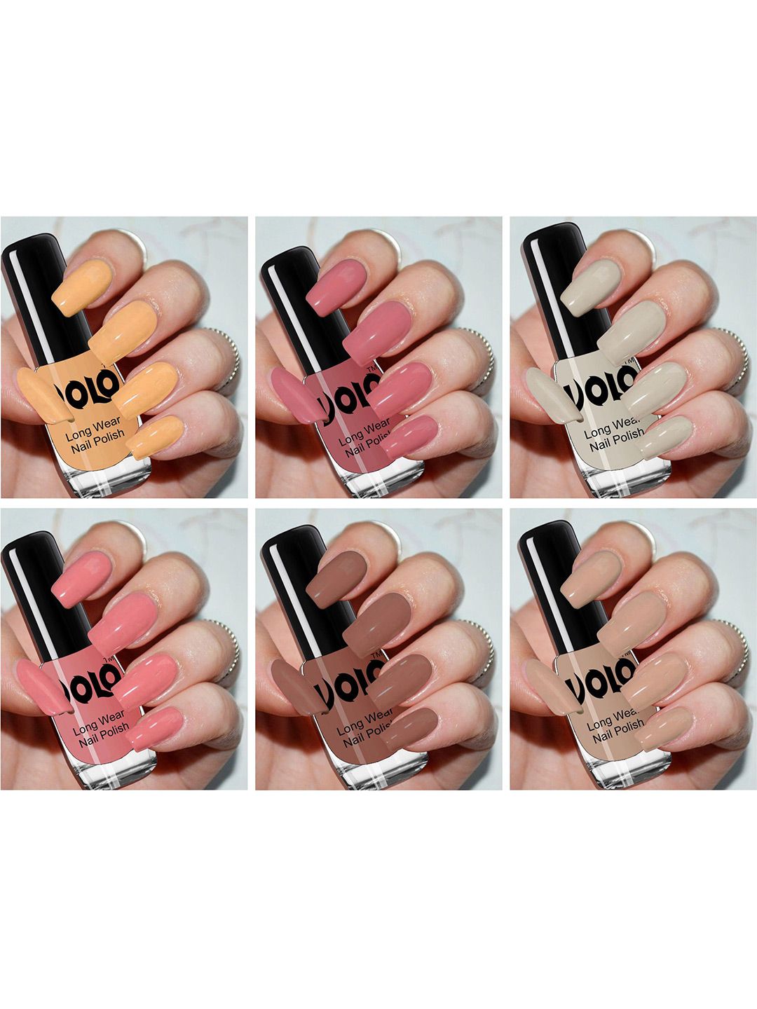 VOLO Set Of 6 Long Wear Nail Polish-5ml Each-Shade-VT-050-picture-14