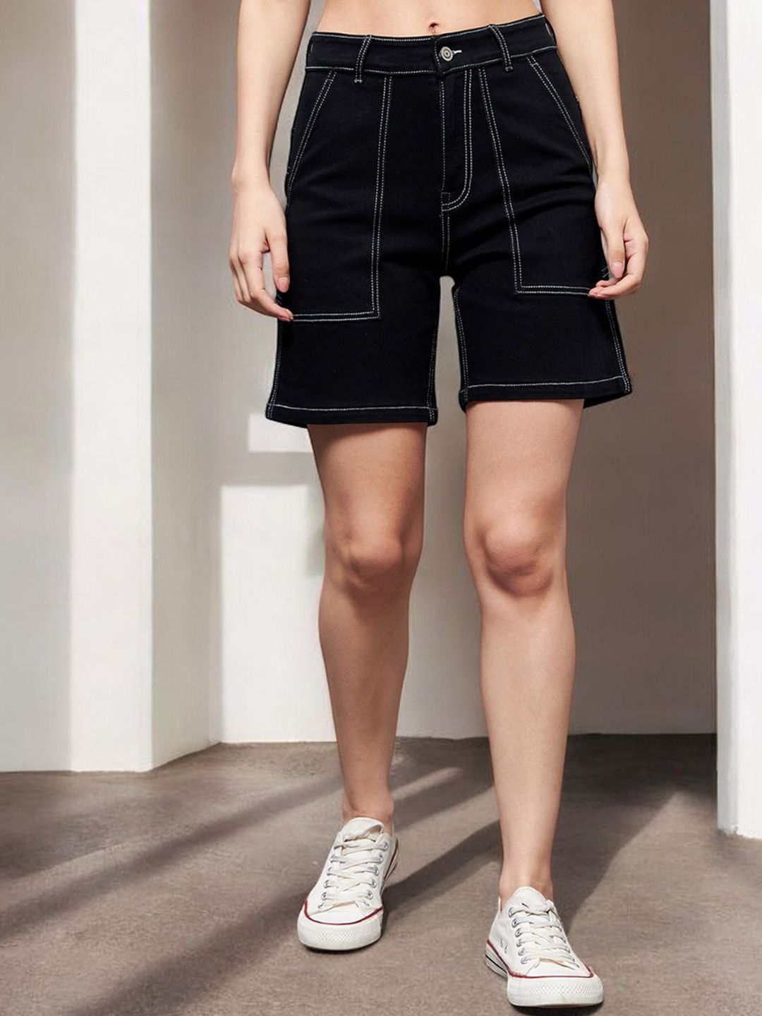 Miss Chase Women High-Rise Denim Shorts-picture-41