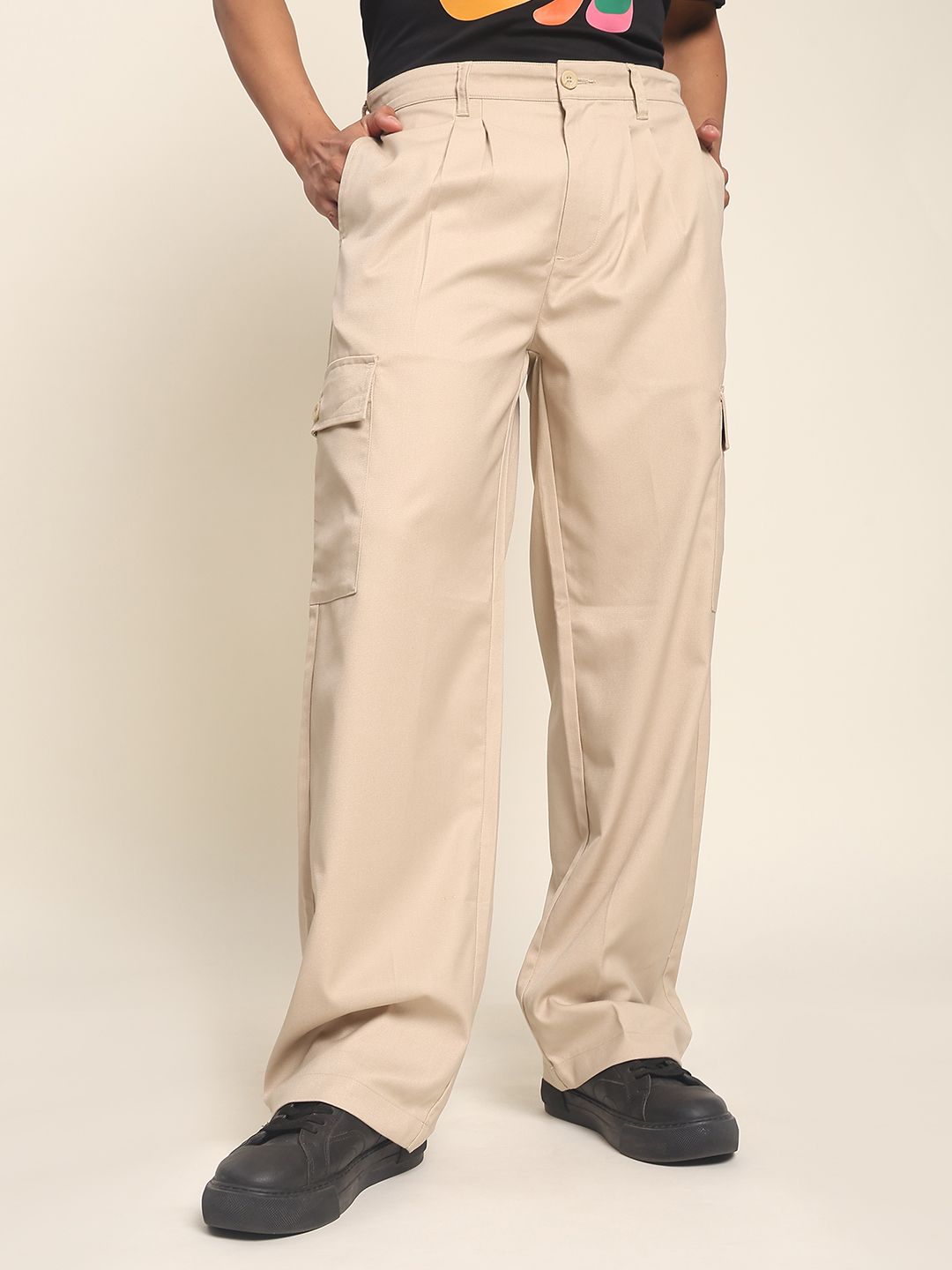 Bene Kleed Men Relaxed Loose Fit Cargos Trousers-picture-36