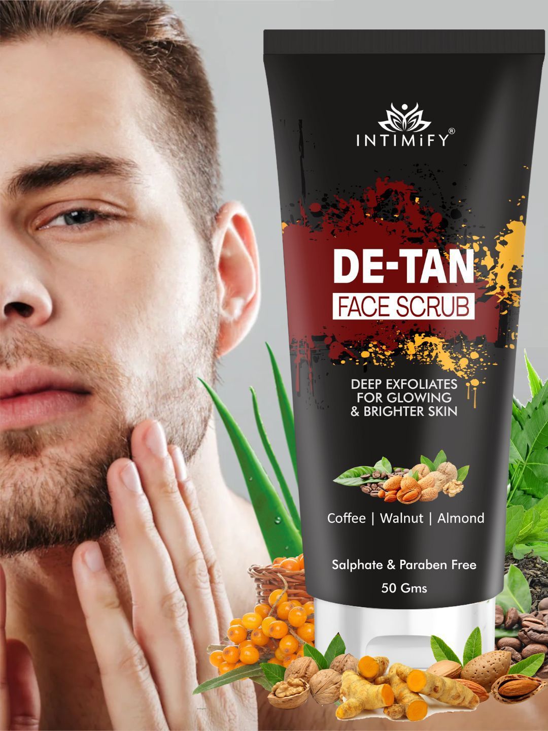 INTIMIFY Lightening & Brightening De-Tan Scrub With Coffee & Almond - 50 g-picture-27