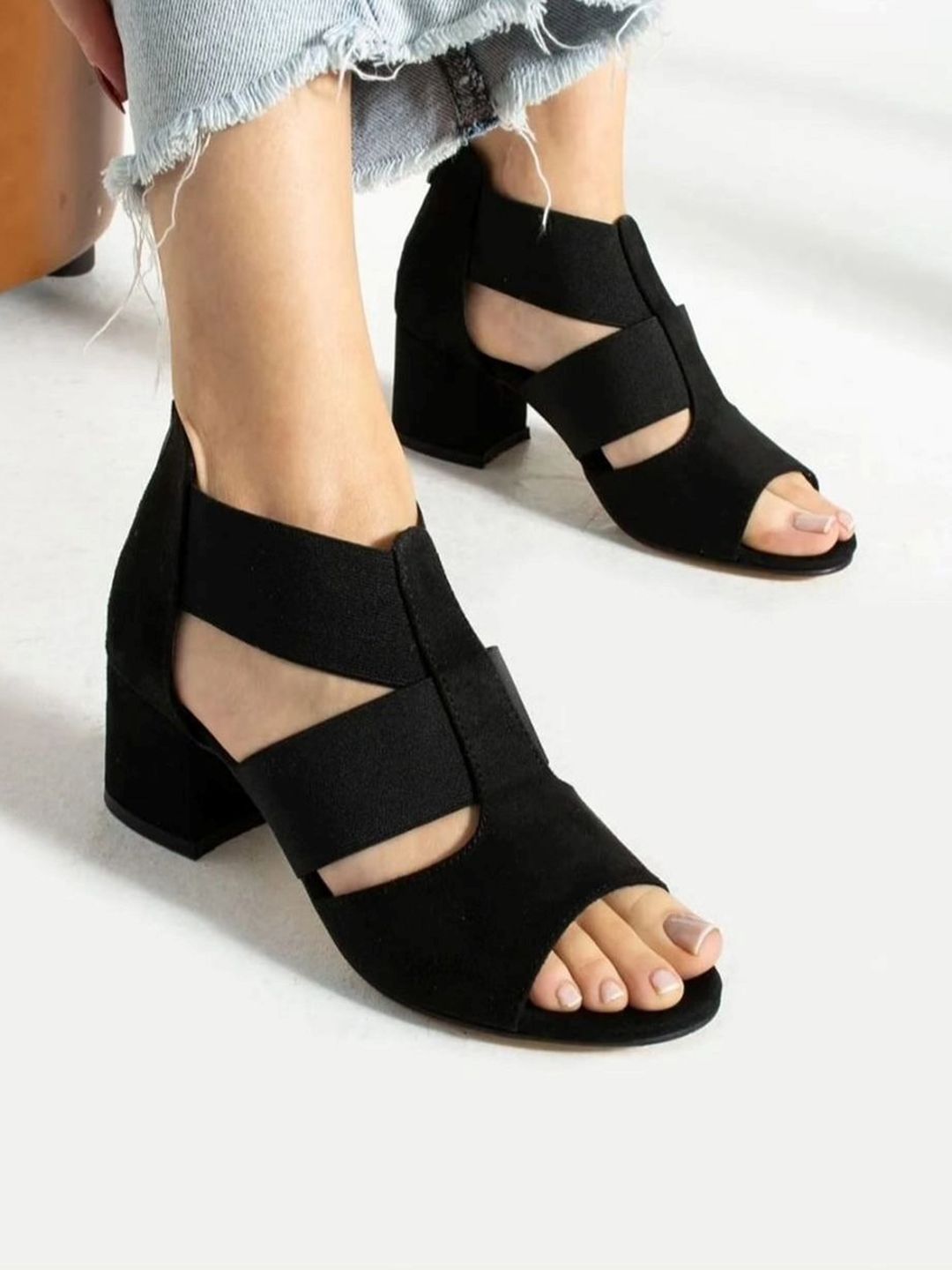 Marc Loire PU Work Women Block Peep Toes-picture-30