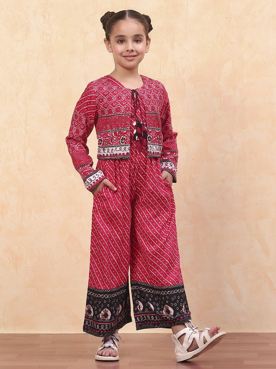 Biba Girls Ethnic Motifs Printed Basic Jumpsuit-picture-11