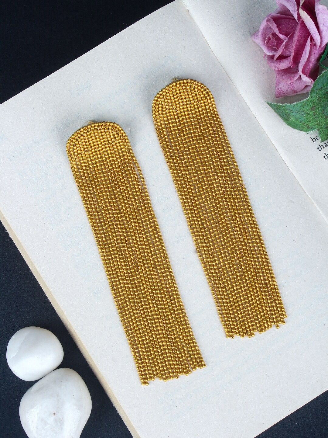 KPOP Gold-Plated Rhinestone Contemporary Drop Earrings-picture-33