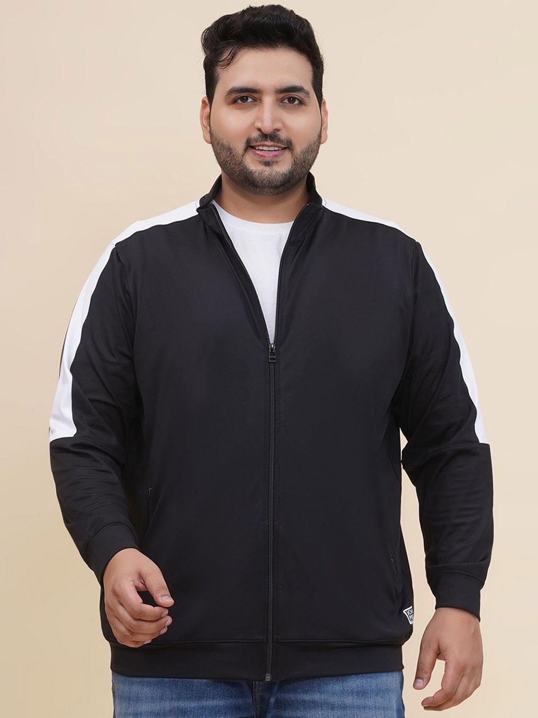 John Pride Men Plus Size Solid Mock Collar Sweatshirt-picture-39
