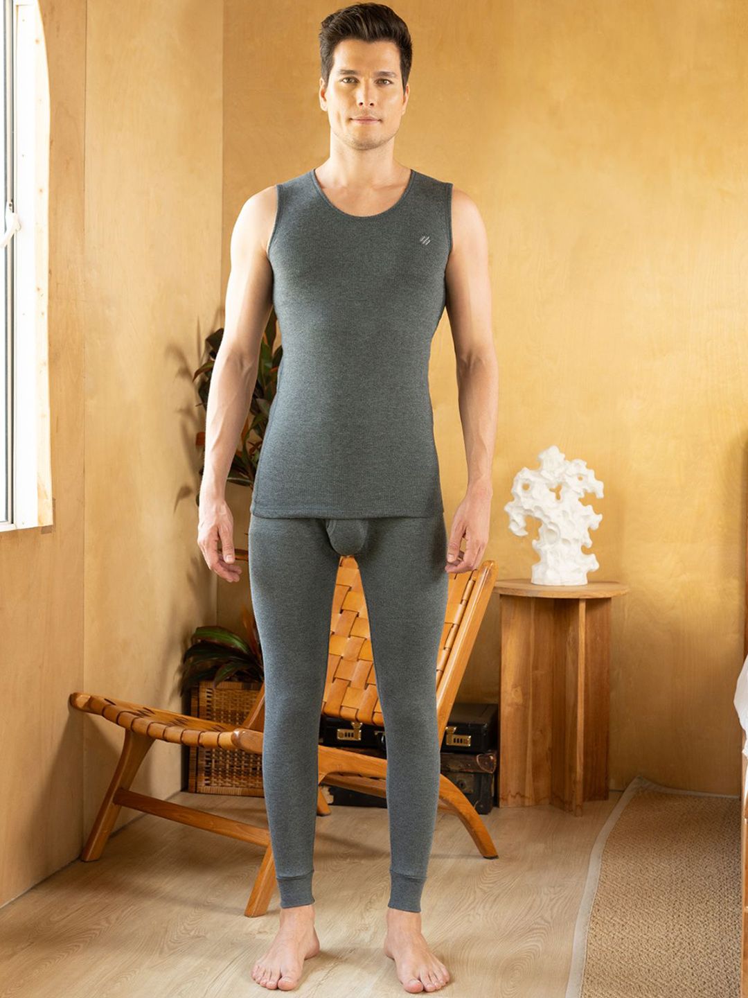 ONN Ribbed Cotton Men Thermal Set-picture-19