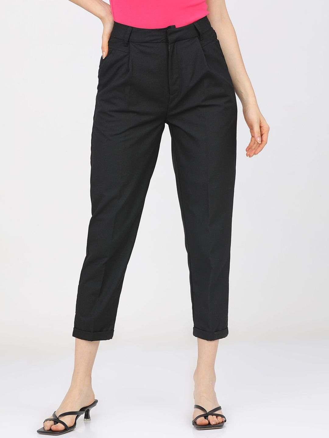 Tokyo Talkies Women Tapered Fit Trousers-picture-28