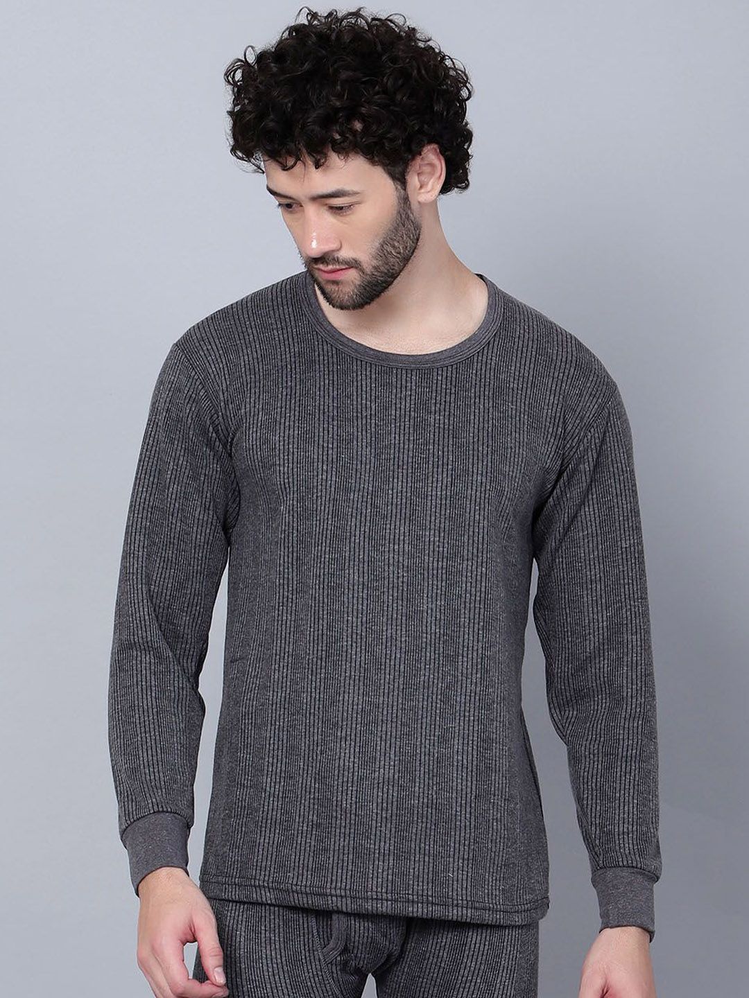 BAESD Men Striped Cotton Thermal Top-picture-27