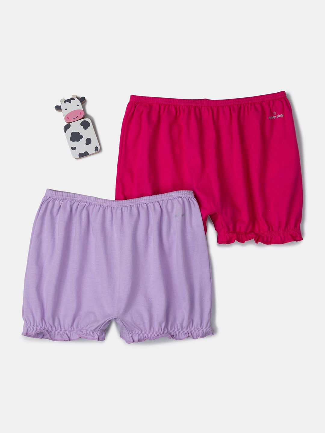 Jockey Girls Pack Of 2 Solid Pure Cotton Boxer Style Briefs-picture-18