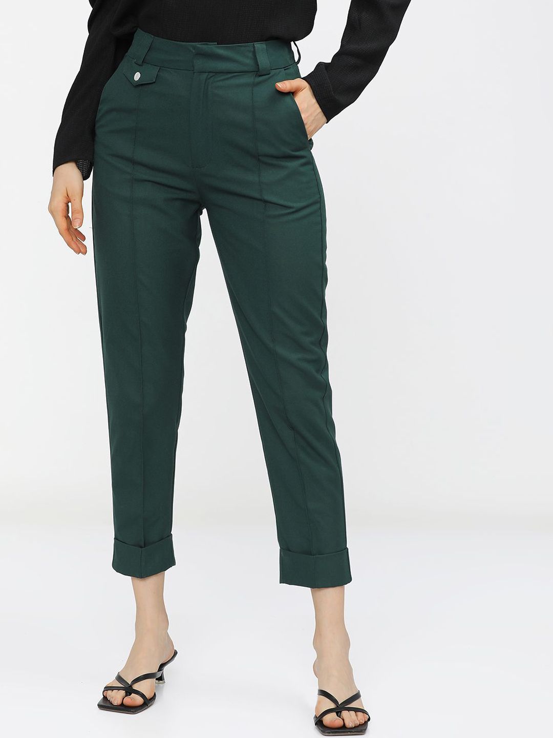 Tokyo Talkies Women Tapered Fit Trousers TTP0001503-GREEN-picture-45