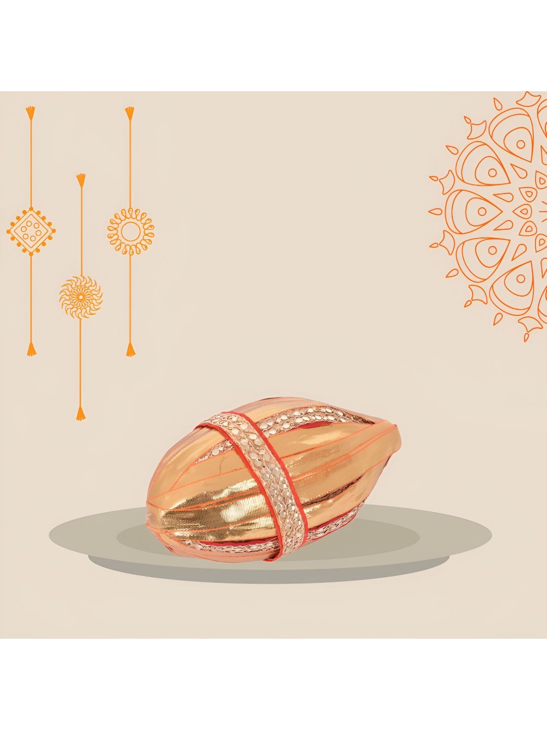 BAISA Red Decorated Nariyal For Festival & Pooja-picture-22