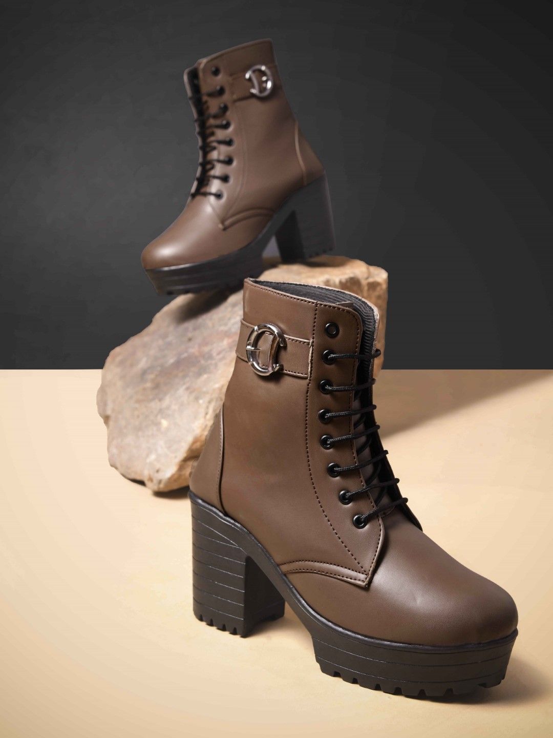 JM Looks Men High-Top Lace-Up Regular Boots for Women-picture-42