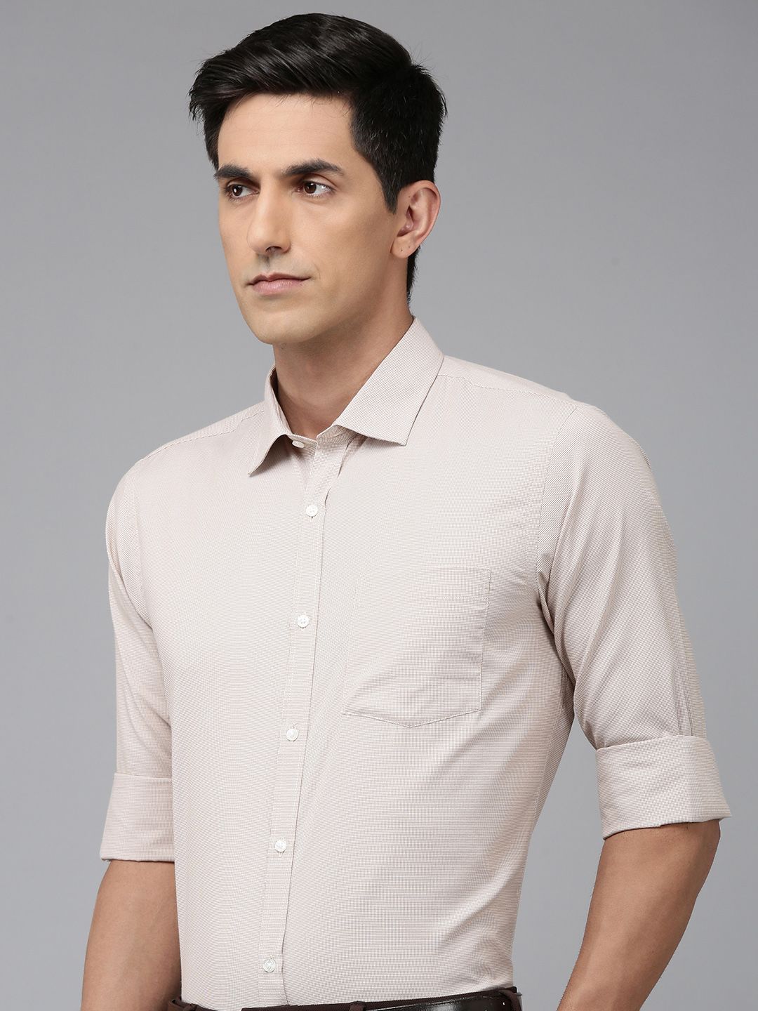 Park Avenue Self Design Slim Fit Formal Shirt-picture-10