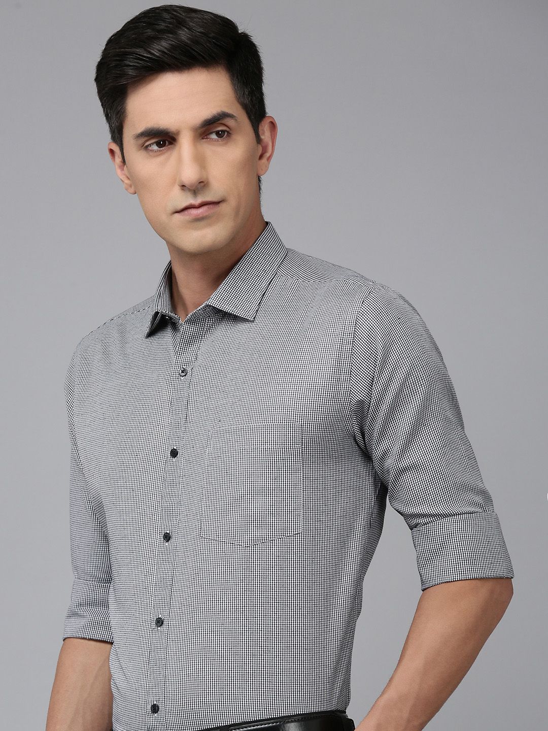 Park Avenue Self Design Slim Fit Formal Shirt-picture-10